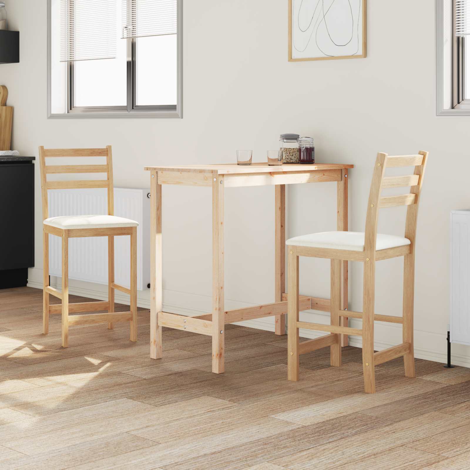 Esszimmerstühle 2 pcs Hellbraun 40 x 47,5 x 99,5 cm
