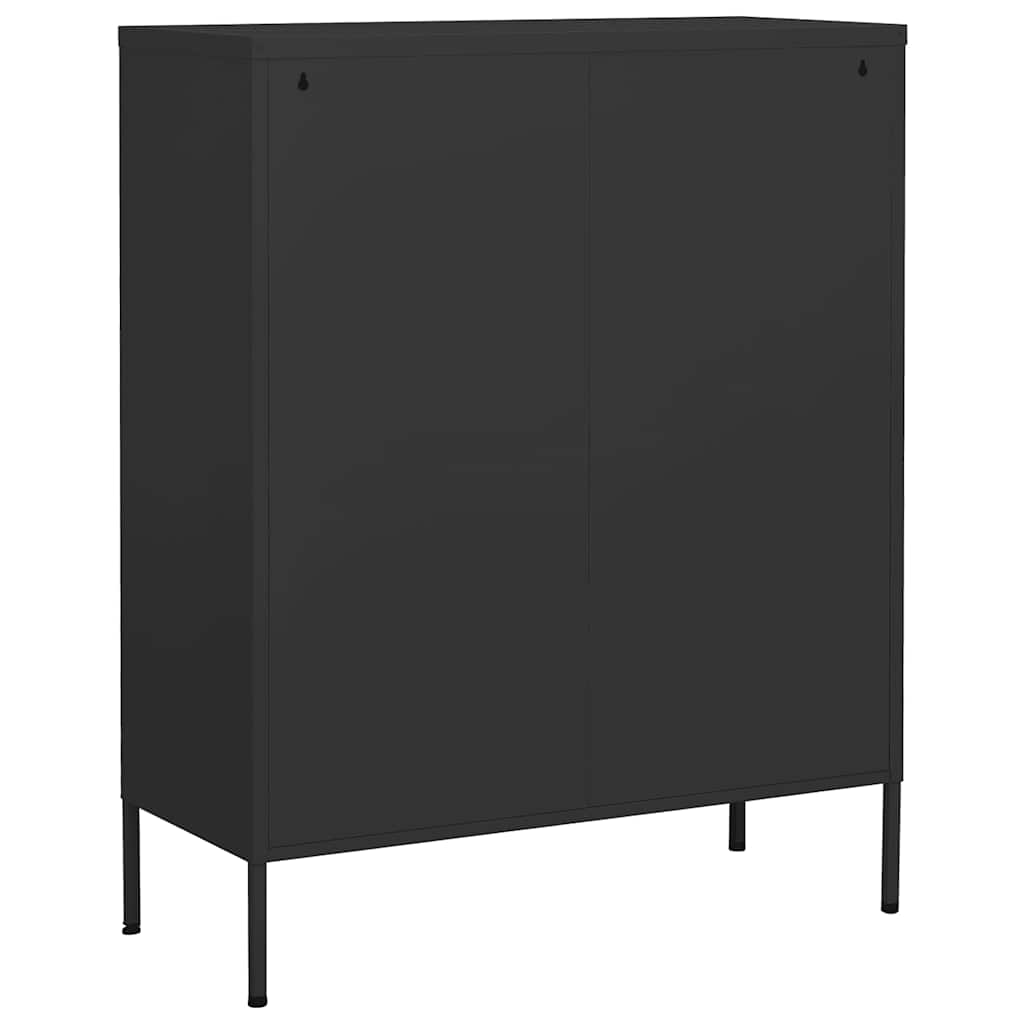 Beistellschrank Olivgrün 80x35x101,5 cm Stahl