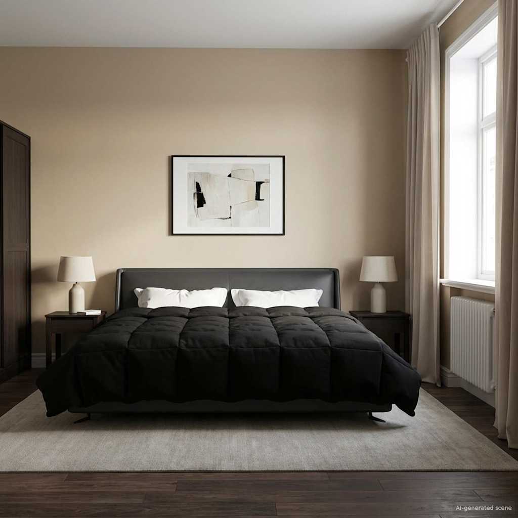 Ganzjahresbettdecke Anthrazit 135 x 200 cm Mikrofaser