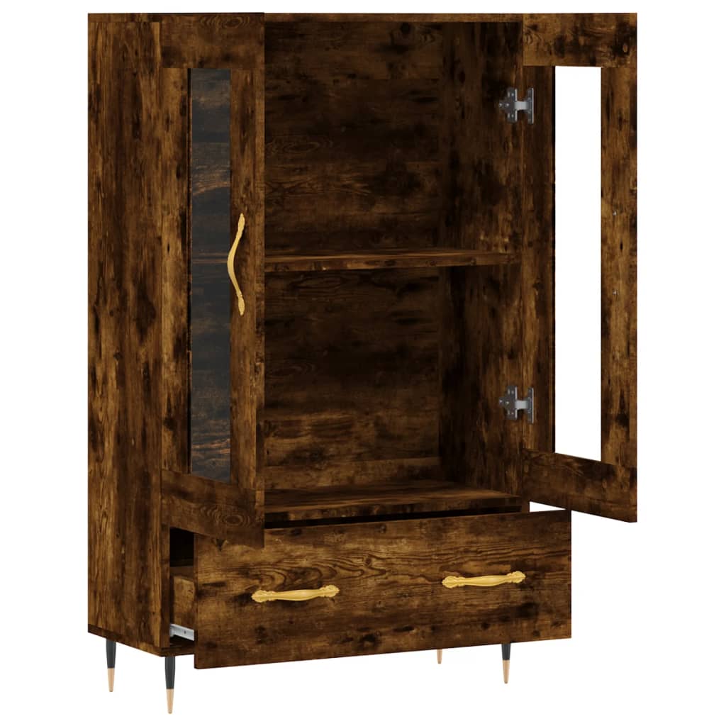 Highboard Betongrau 69,5x31x115 cm Holzwerkstoff
