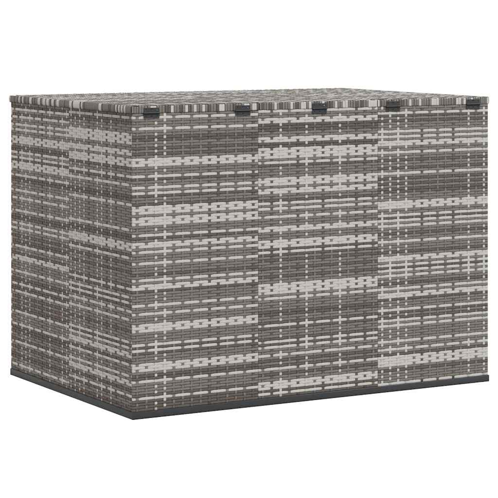 Garten-Kissenbox PE Rattan 100x49x103,5 cm Schwarz
