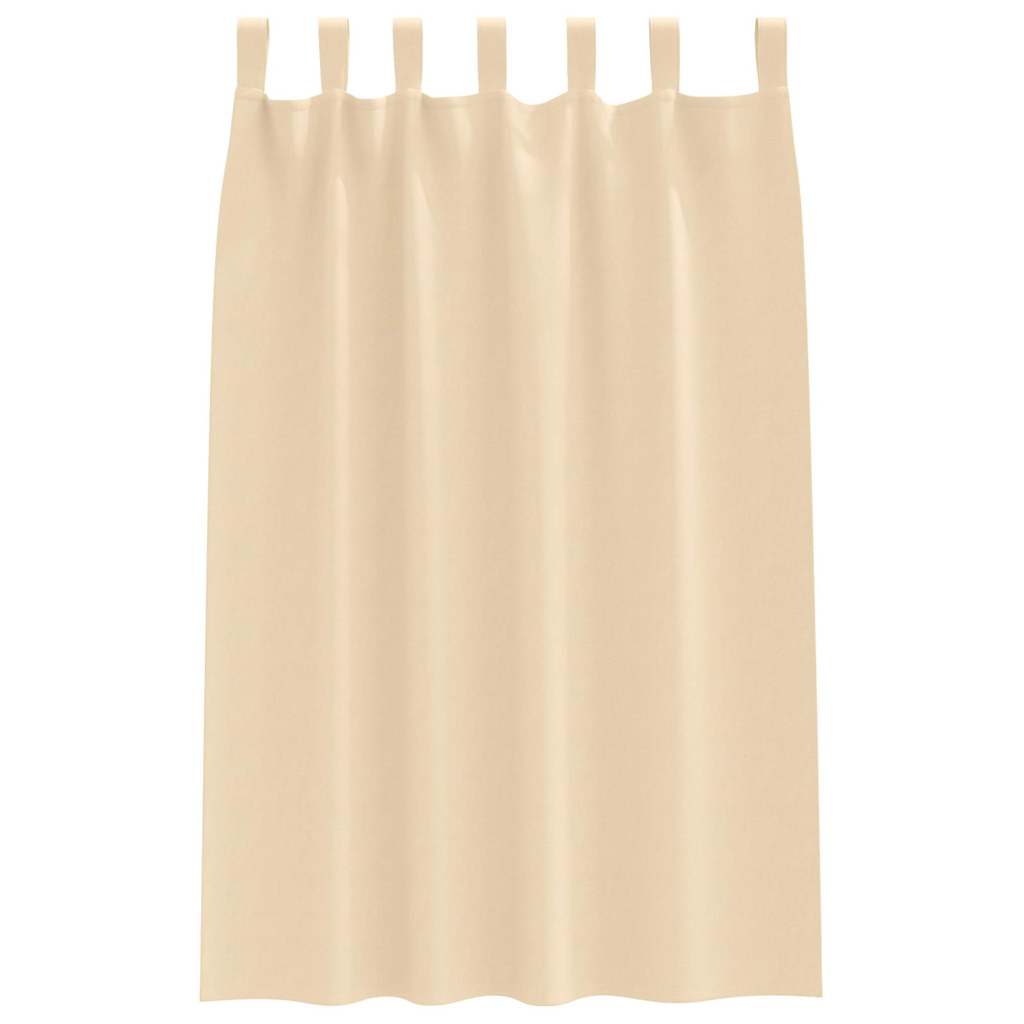 Verdunkelungs-Vorhänge mit Ringen 2 pcs Beige 140 x 140 cm