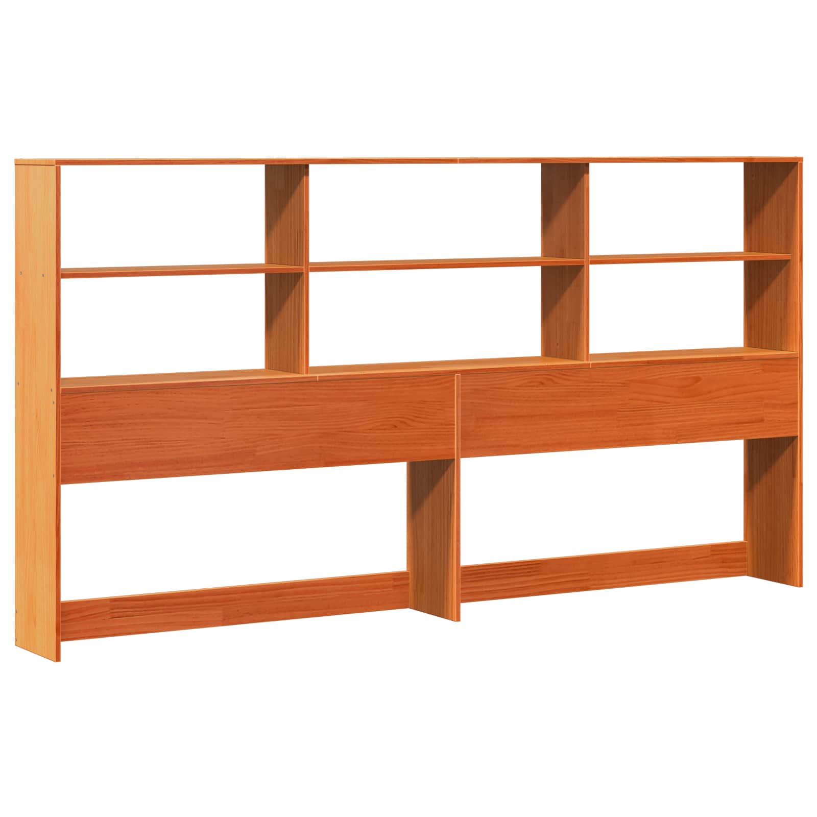 Bettgestell mit Aufbewahrungskopfteil Wachsbraun 150 x 200 cm