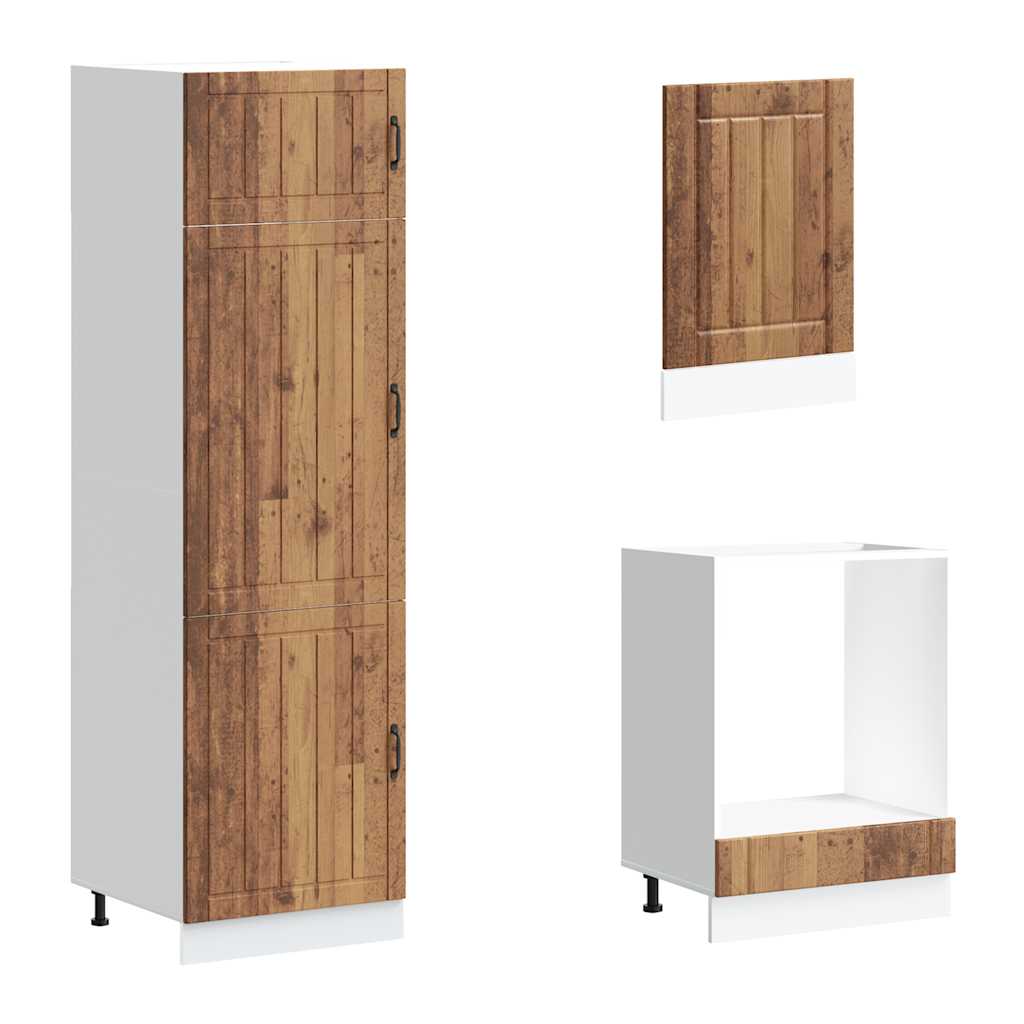 7-tlg. Küchenschrank-Set Lucca Weiß Holzwerkstoff