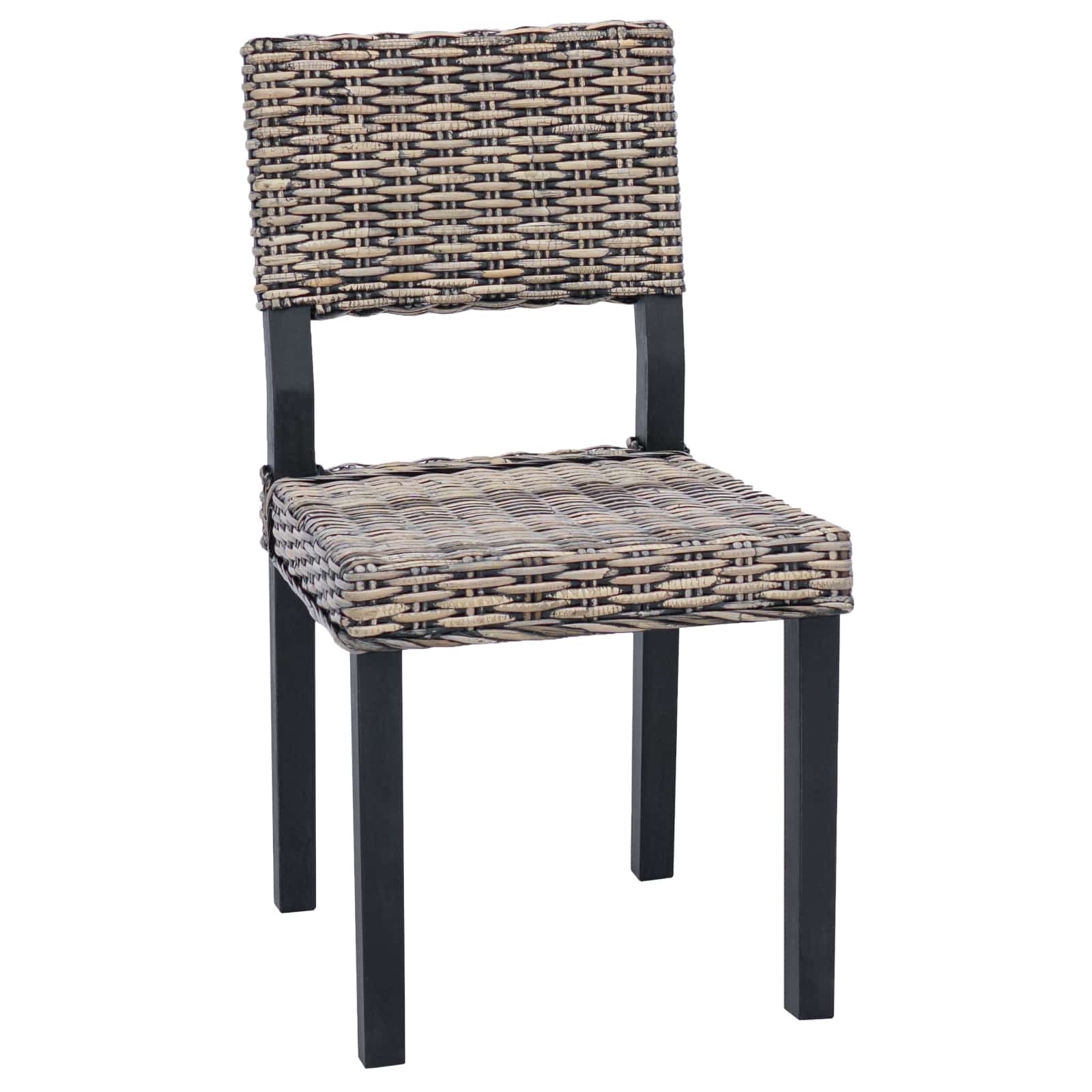 Esszimmerstuhl 2 pcs Kubu Rattan Weiß gewaschen 46 x 55 x 84 cm