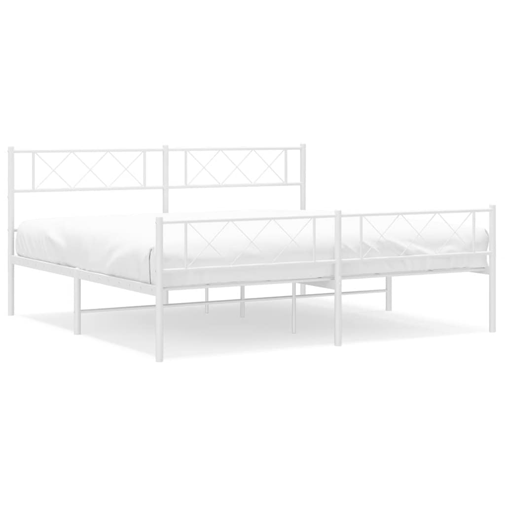 Bettgestell mit Kopfteil Metall Schwarz 100x190 cm