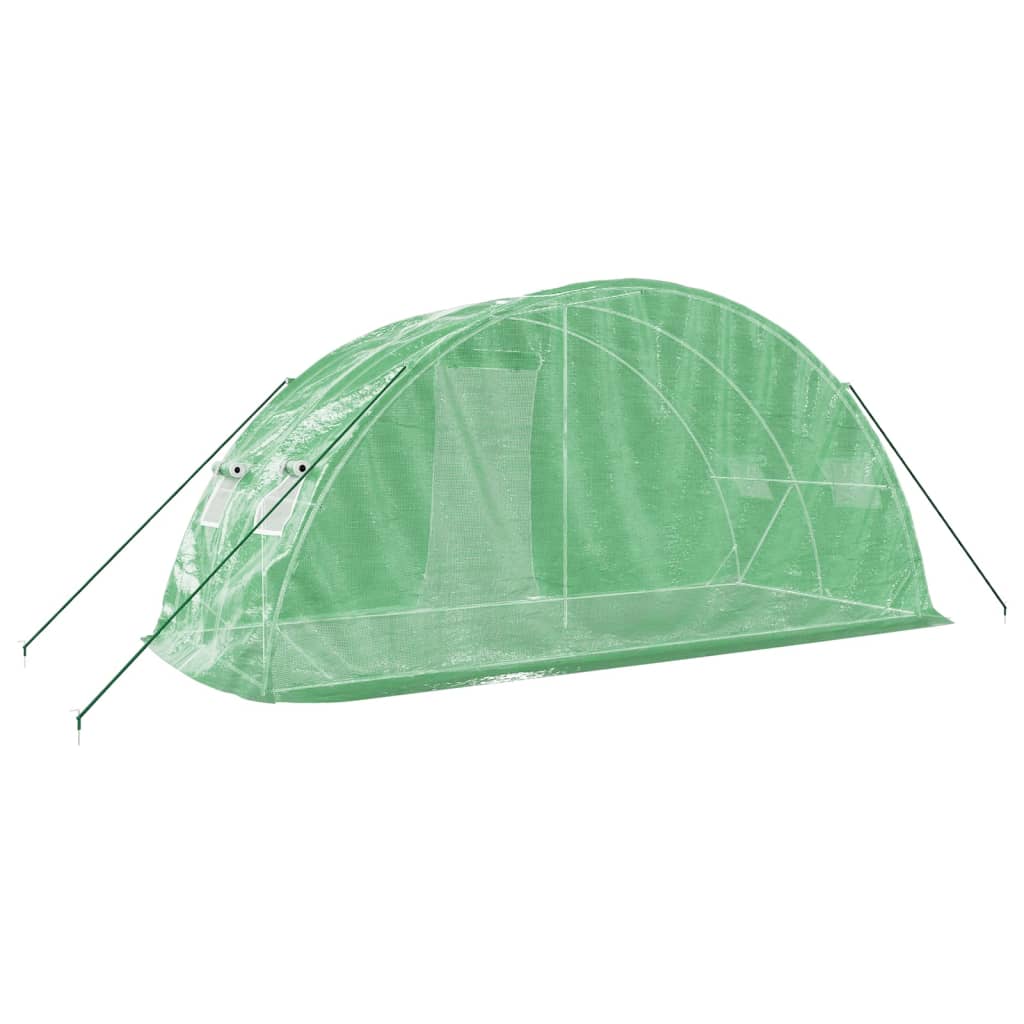Gewächshaus mit Stahlrahmen Weiß 40 m² 8x5x2,3 m