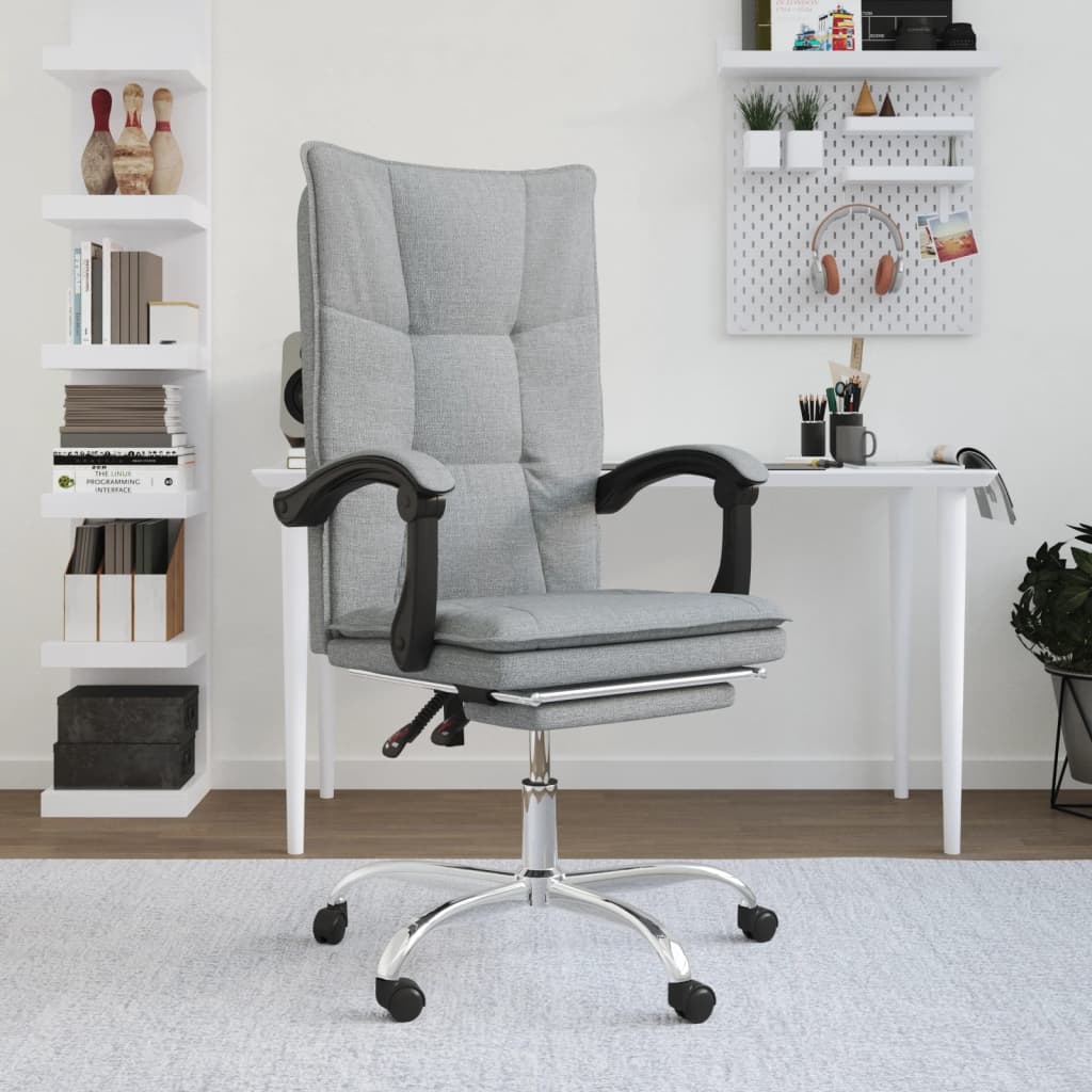 Bürostuhl mit Liegefunktion Braun Stoff