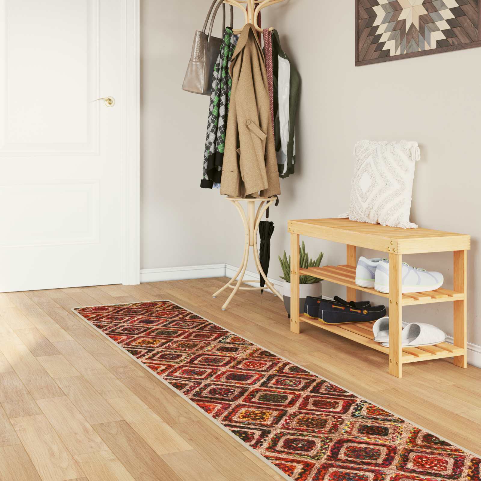 Teppich Waschbar Mehrfarbig 160x230 cm
