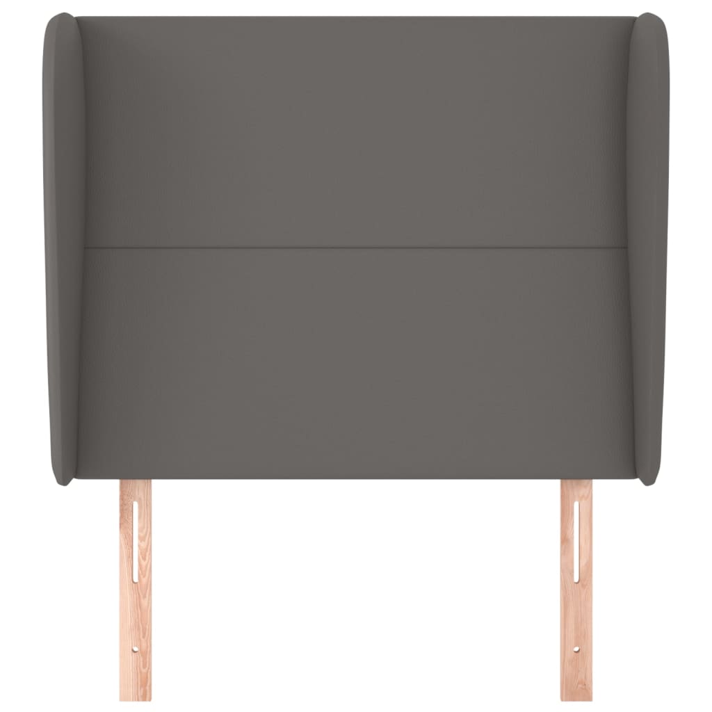 Kopfteil mit Ohren Creme 83x23x78/88 cm Kunstleder