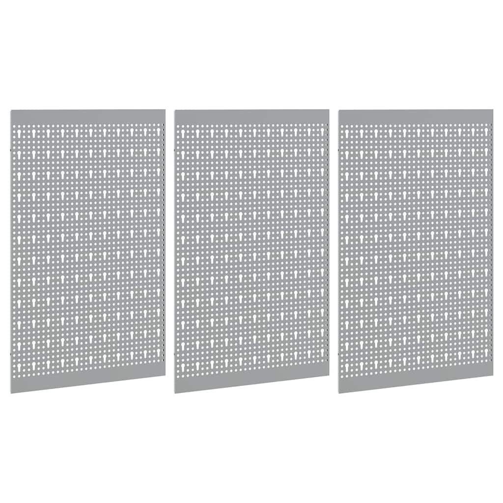 Werkzeugwandpaneel 2 pcs Grau 100 x 1 x 60 cm