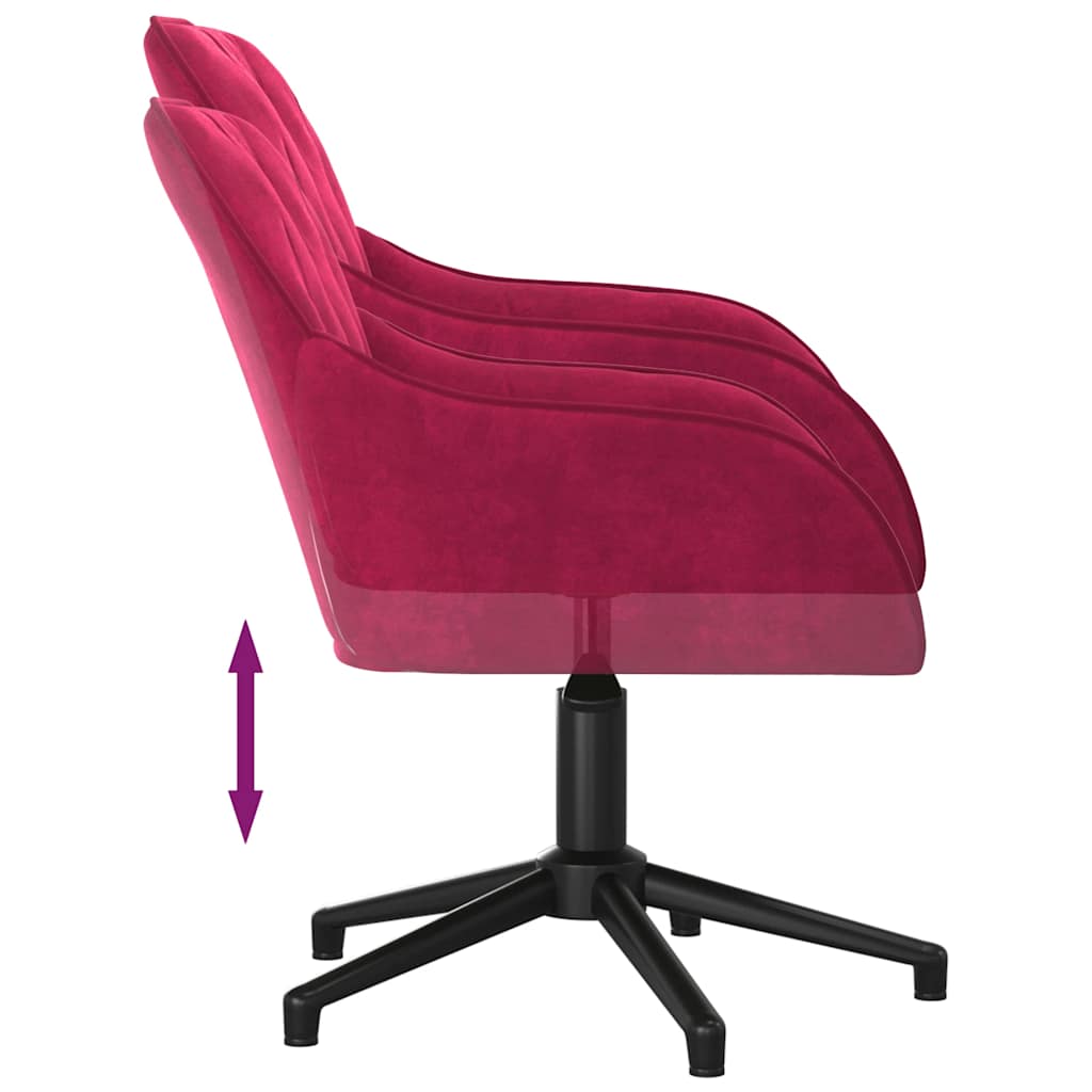 Bürostuhl Drehbar Blau Samt