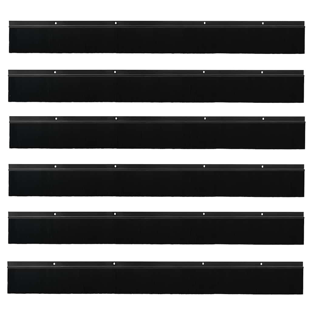 Aufsteck Türbürstendichtungen 2 pcs Braun 100 cm