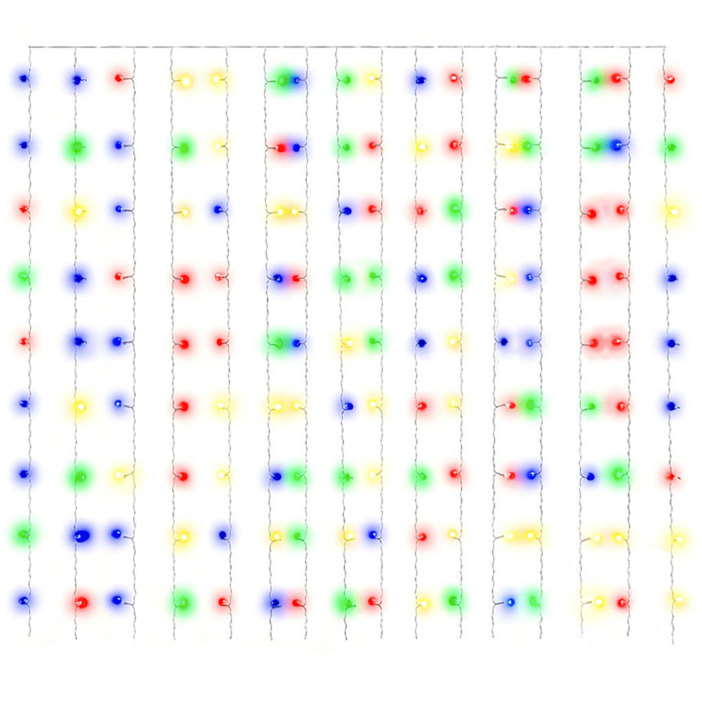 LED-Lichtervorhang 3x3 m 300 LED Warmweiß 8 Funktionen