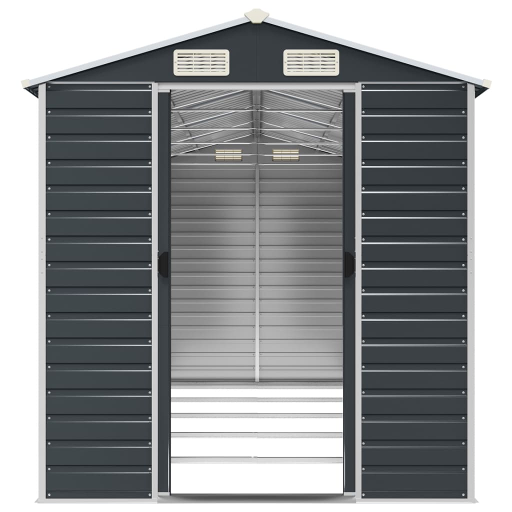 Gerätehaus Grün 191x130x198 cm Verzinkter Stahl