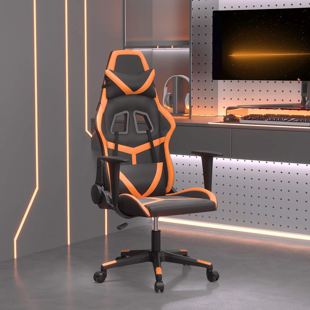 Gaming-Stuhl mit Massagefunktion Schwarz und Grün Kunstleder