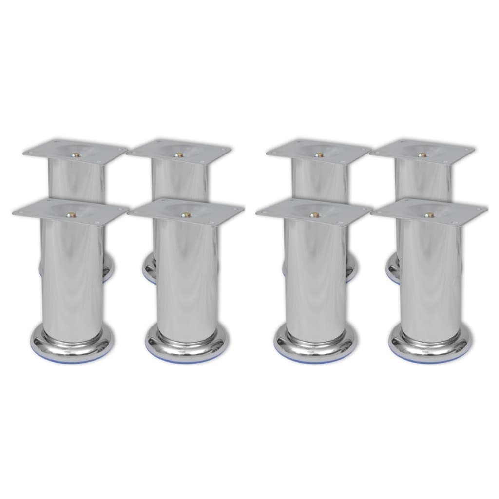 Sofabeine 8 Stk. Rund Chrom 180 mm