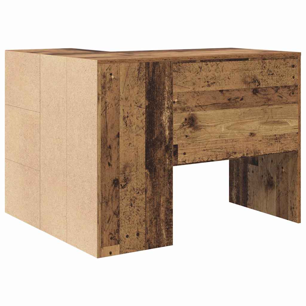 Eck-Schreibtisch Schwarz Eichen-Optik 102 x 88 x 75 cm