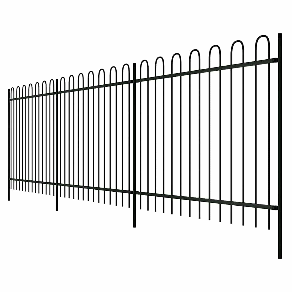 Zaun 600 x 150 cm Pulverbeschichteter Stahl