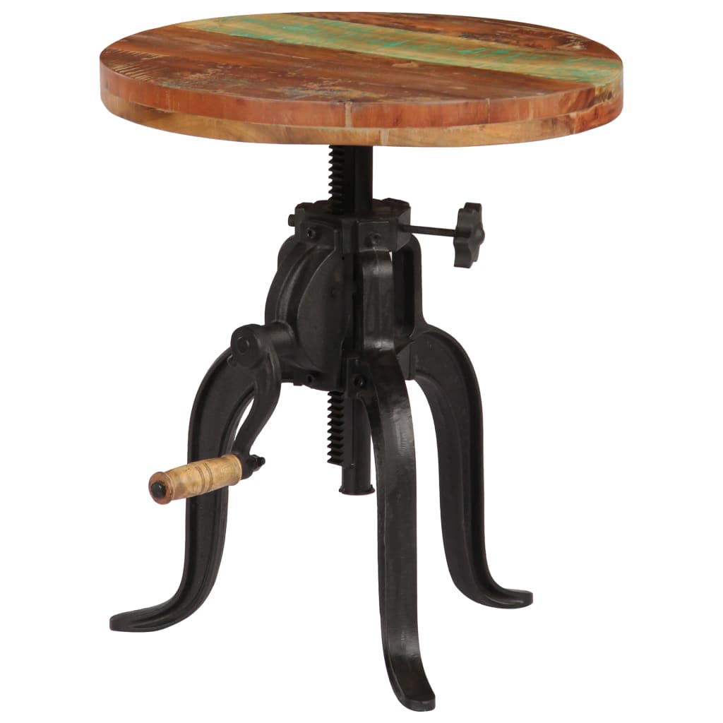 Beistelltisch 45 x (45-62) cm Massivholz Mango und Gusseisen