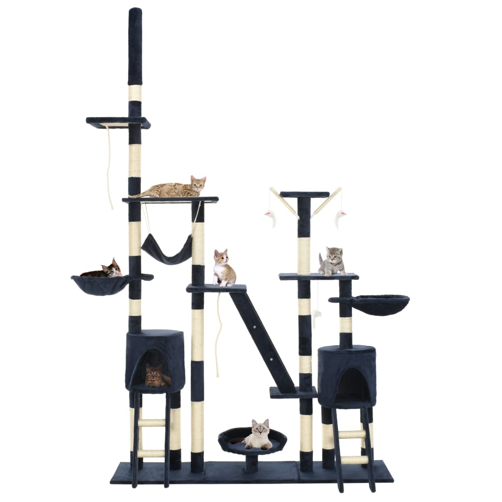 Katzen-Kratzbaum mit Sisal-Kratzsäulen 230 - 250 cm Beige