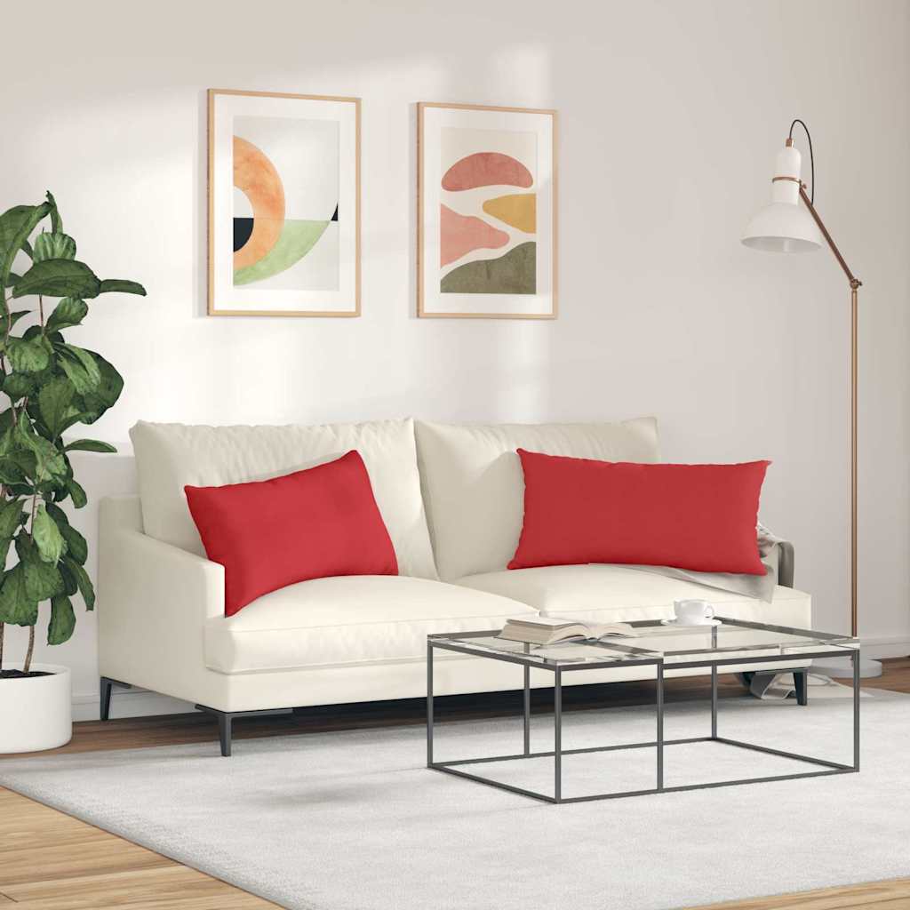 Sofakissen 2 pcs Hellgrau 50 x 30 cm Stoff
