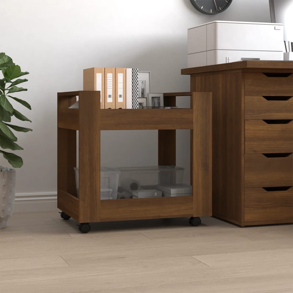 Bürowagen Weiß 60x45x60 cm Holzwerkstoff