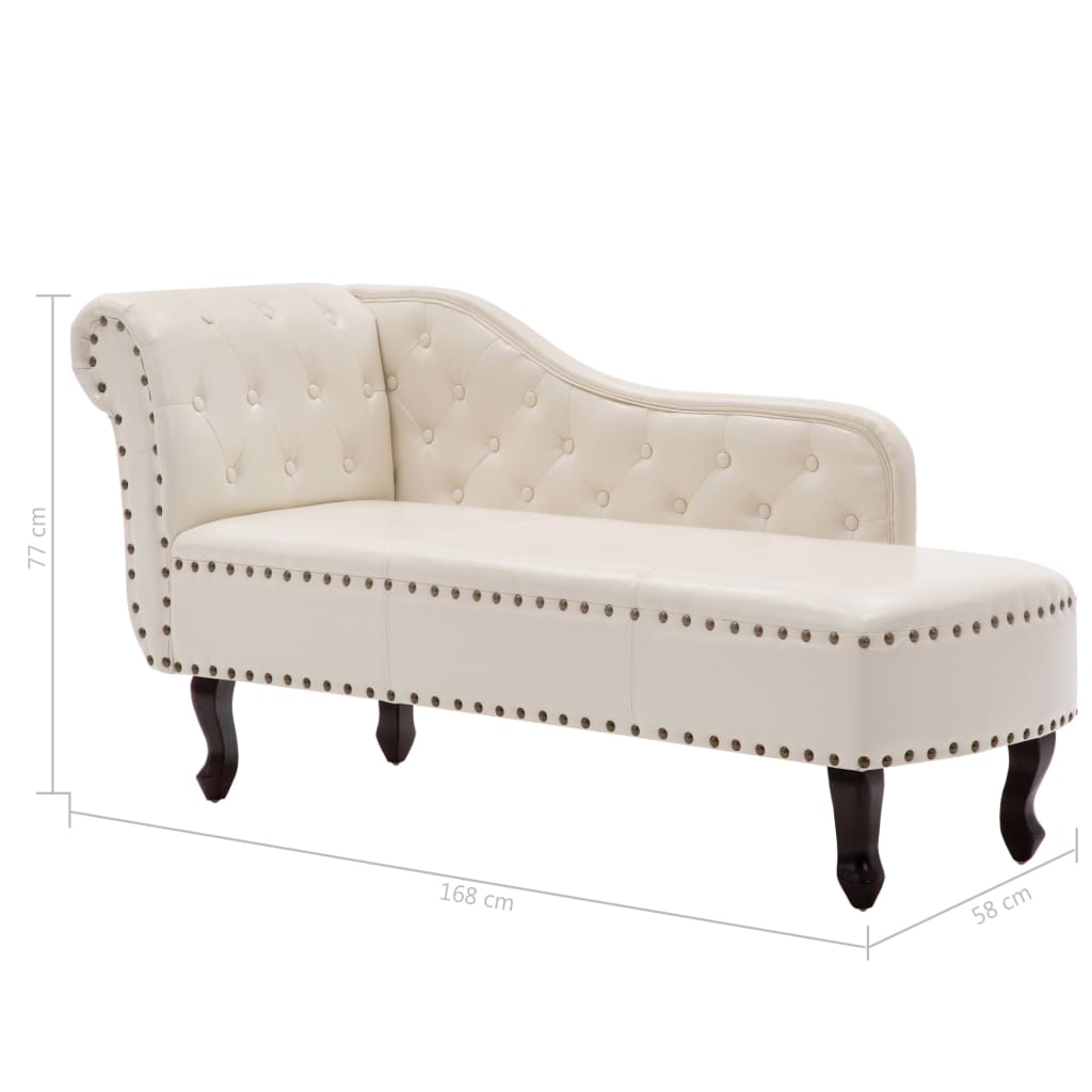 Chaiselongue Braun Wildleder-Optik