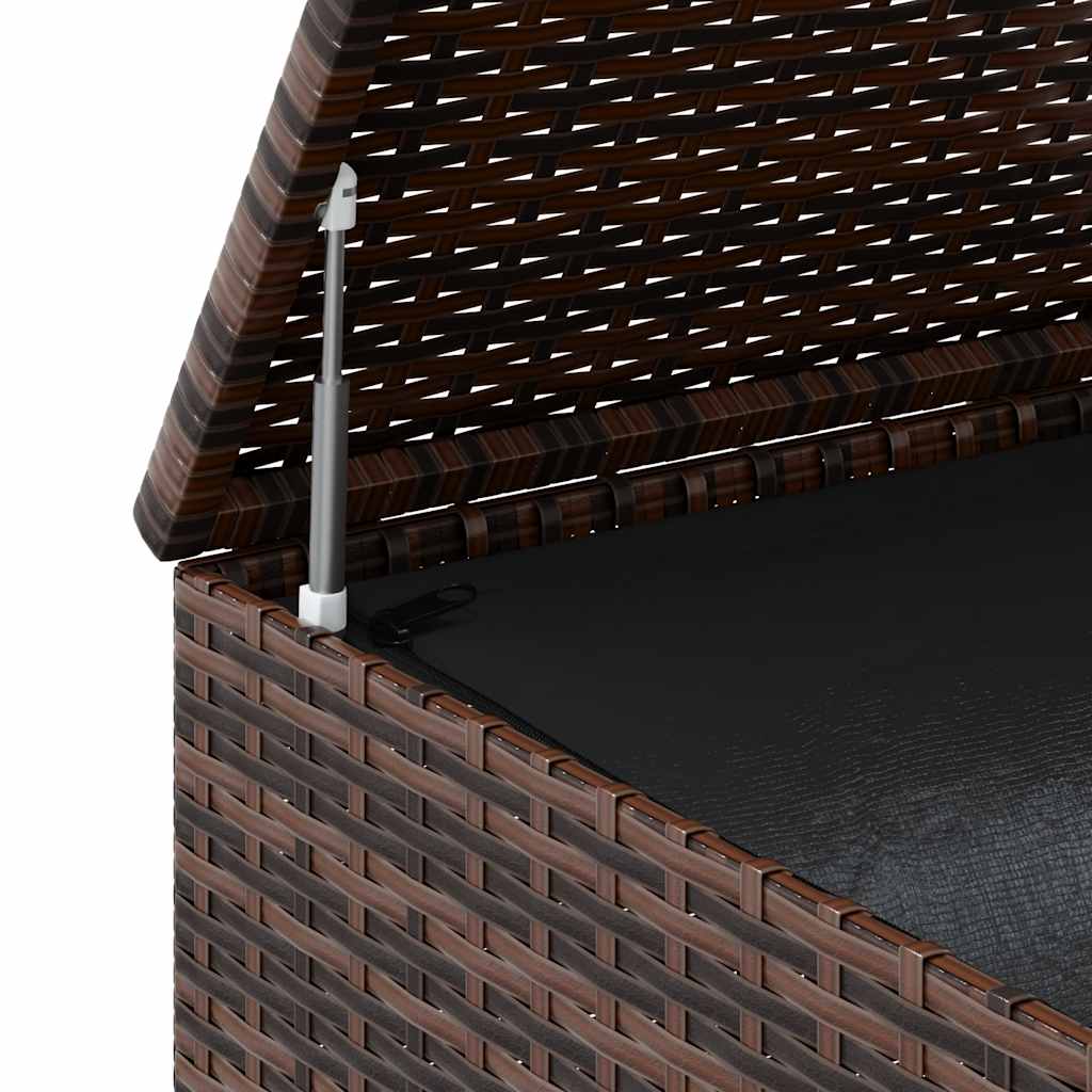 Garten-Kissenbox PE Rattan 100x49x103,5 cm Schwarz