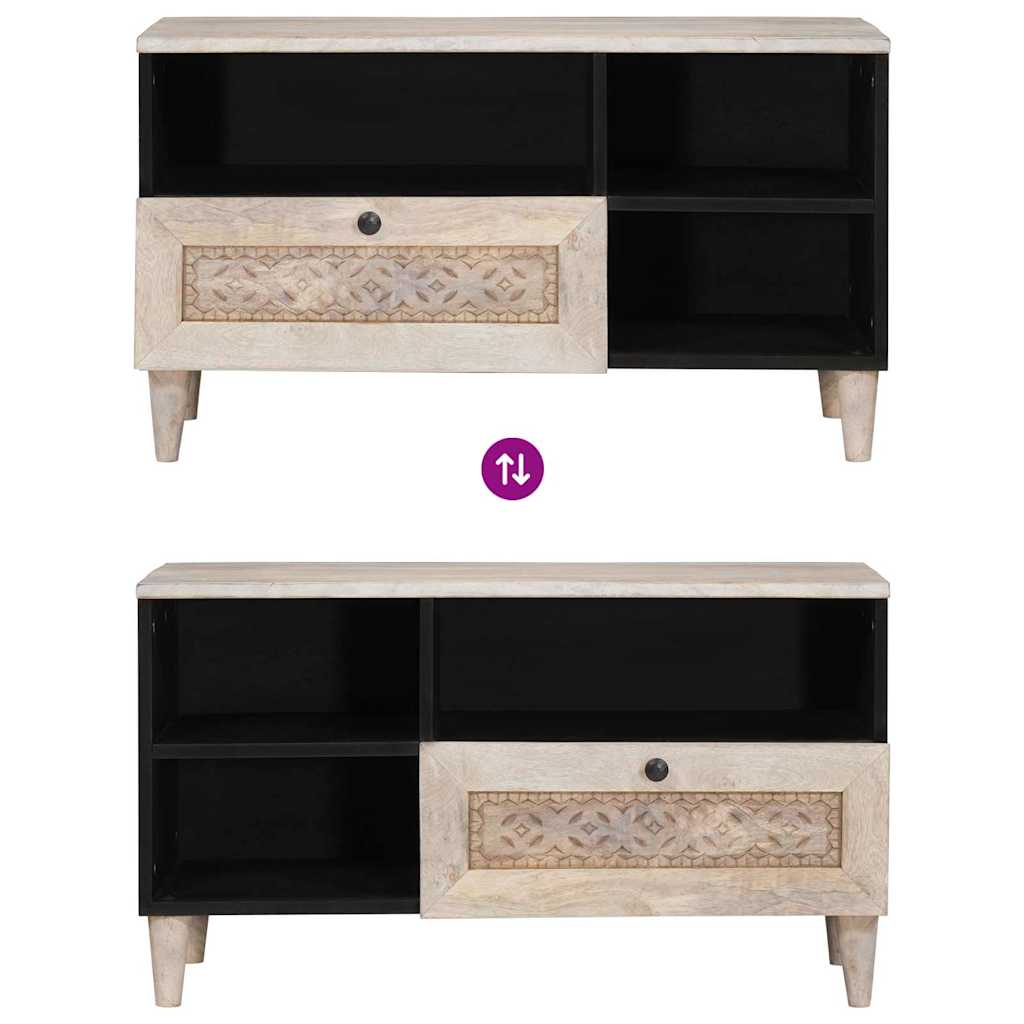 TV-Schränk mit Schubladen 80 x 33 x 46 cm Massivholz Mango