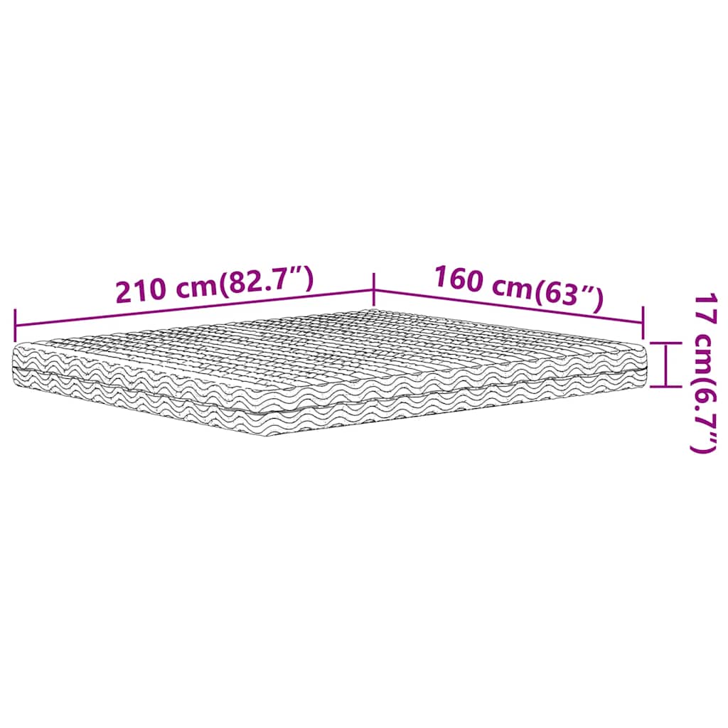 Schaumstoffmatratze Weiß 80x200 cm Härtegrad H2 H3
