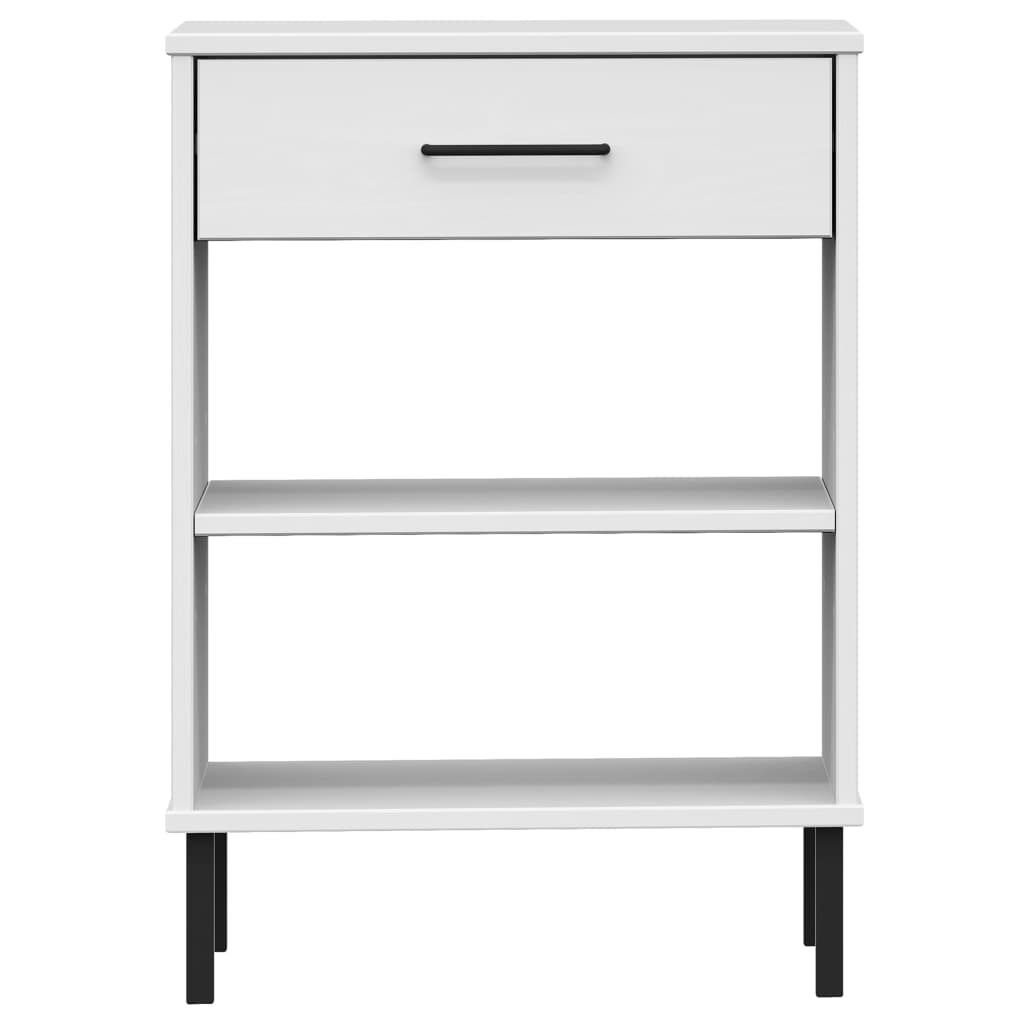 Konsolenschrank OSLO mit Metallbeinen Braun Massivholz Kiefer