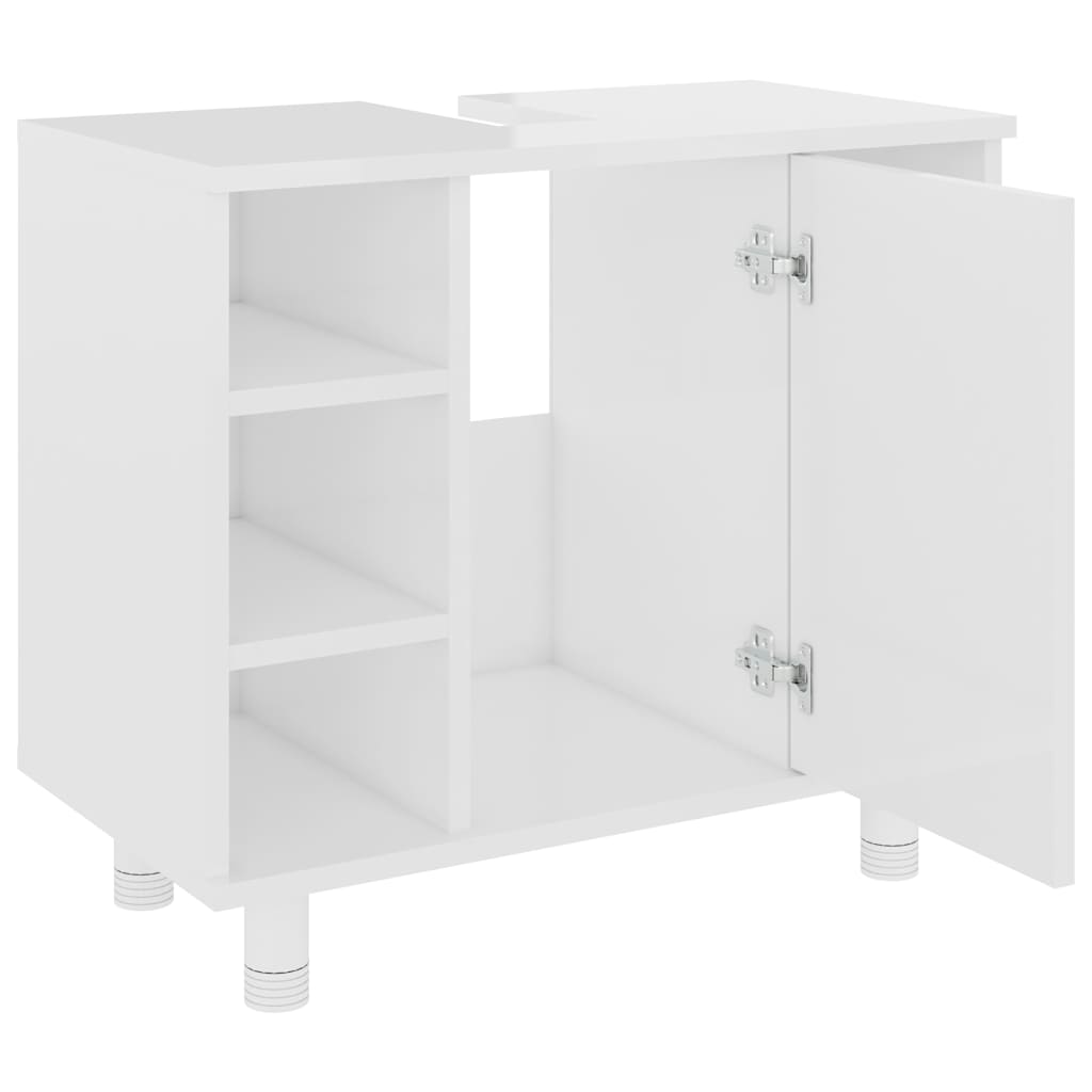 Badezimmerschrank Weiß 60x32x53,5 cm Holzwerkstoff