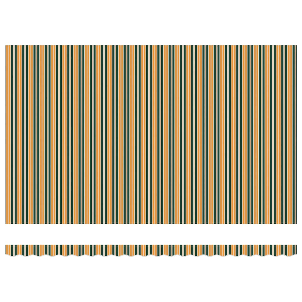 Markise Manuell Einziehbar mit LED 300x250 cm Blau und Weiß