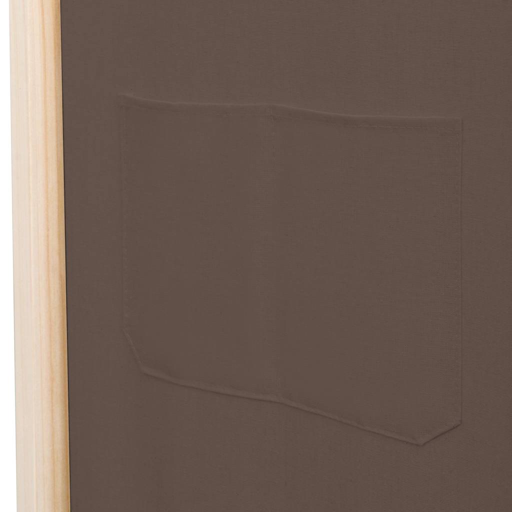 5-teiliger Raumteiler Creme 200 x 170 x 4 cm Stoff