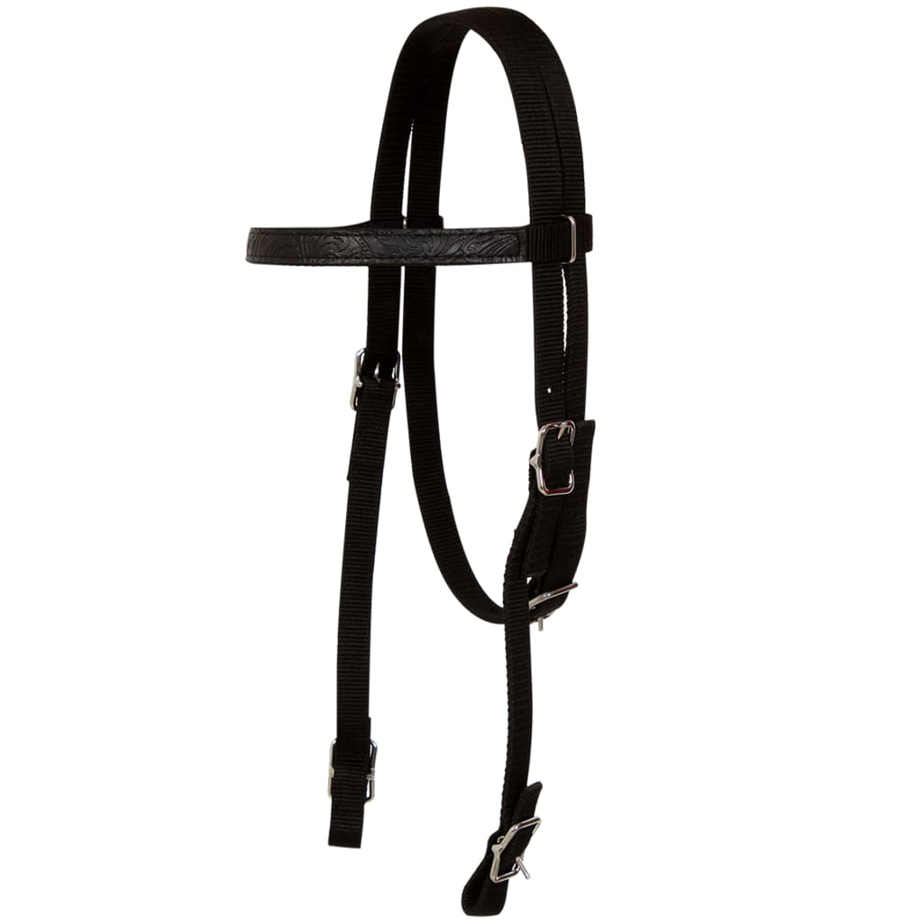 Western-Sattel, Halfter & Brustblatt Echtleder 15" Braun