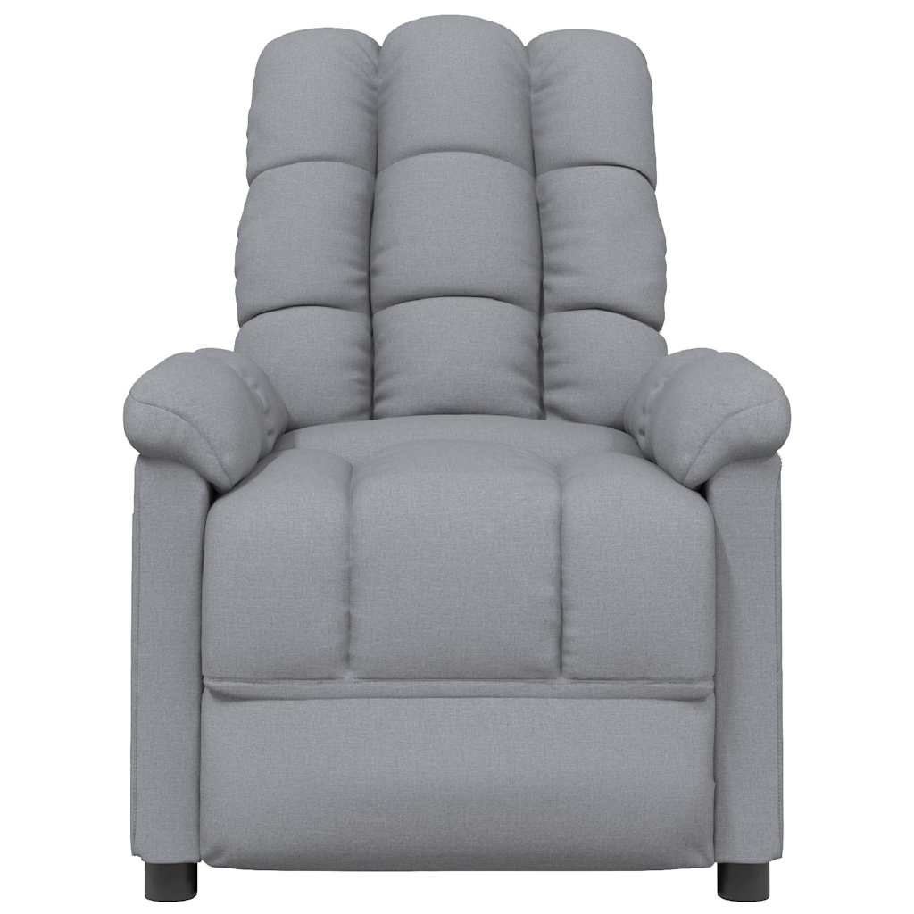 Massagesessel Hellgrau Stoff