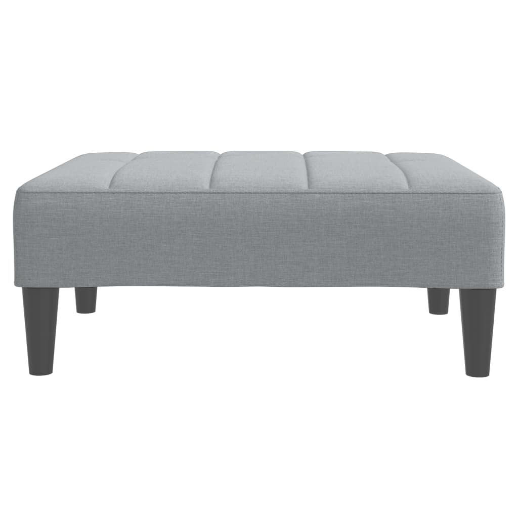 Fußhocker Hellgrau 77x55x31 cm Stoff