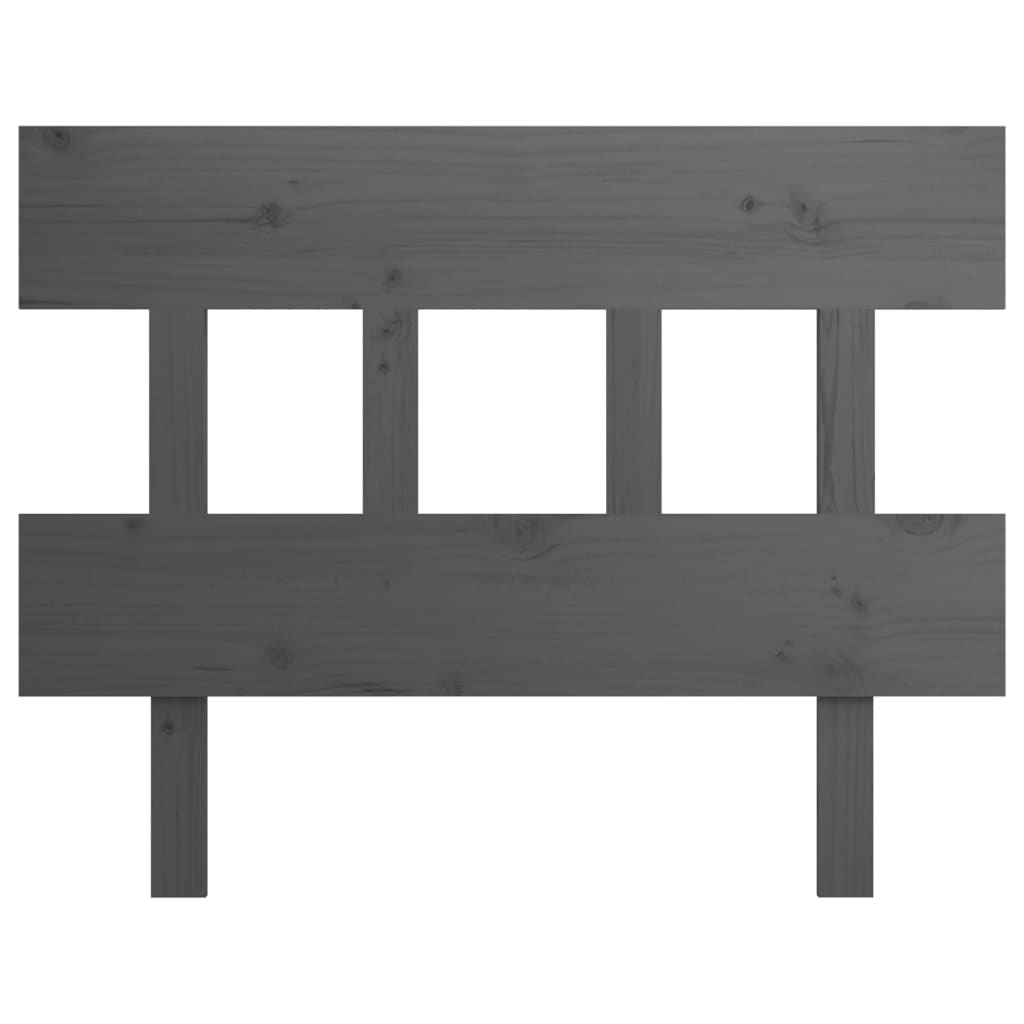 Bett-Kopfteil Schwarz 78,5x3x81 cm Massivholz Kiefer