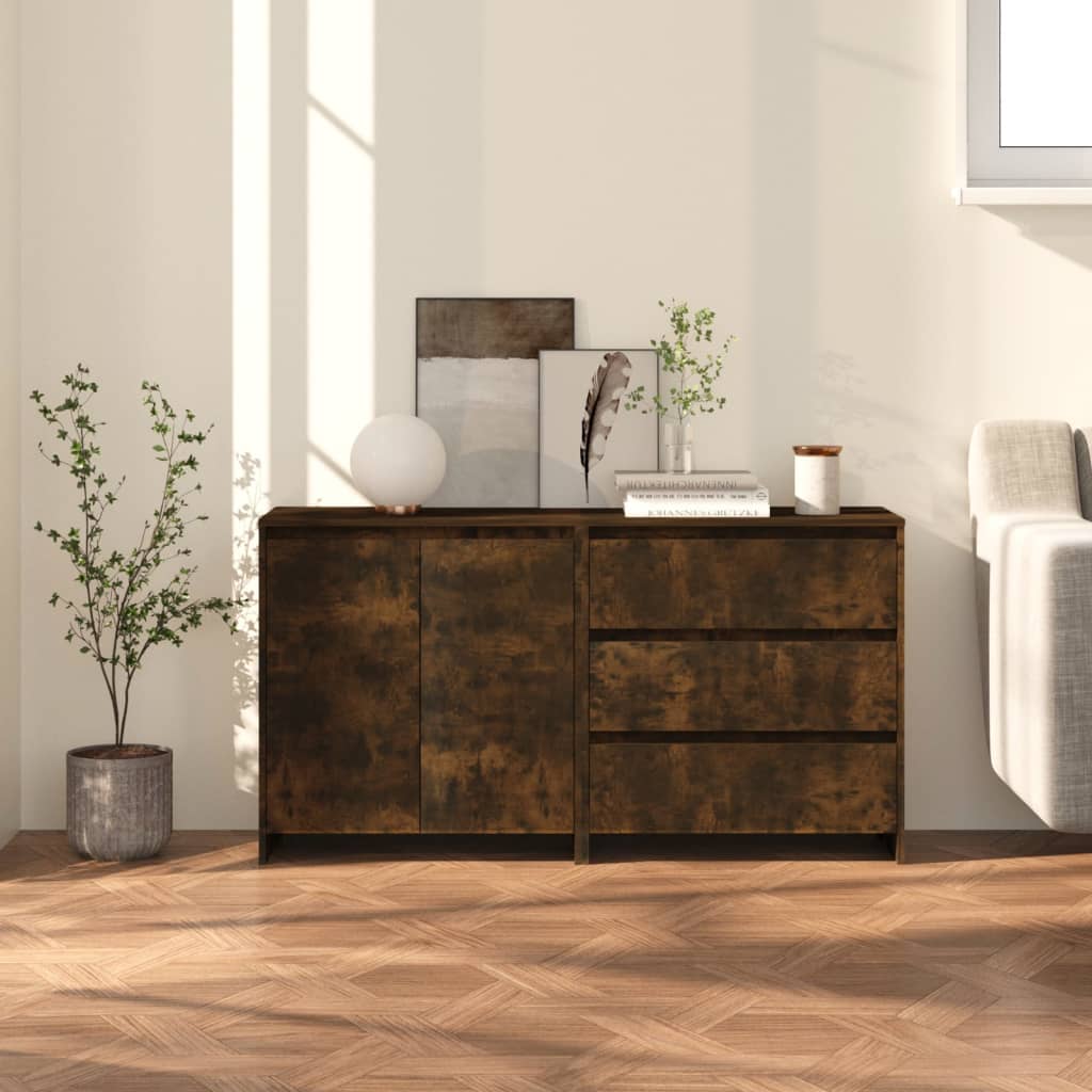 2-tlg. Sideboard Weiß Holzwerkstoff