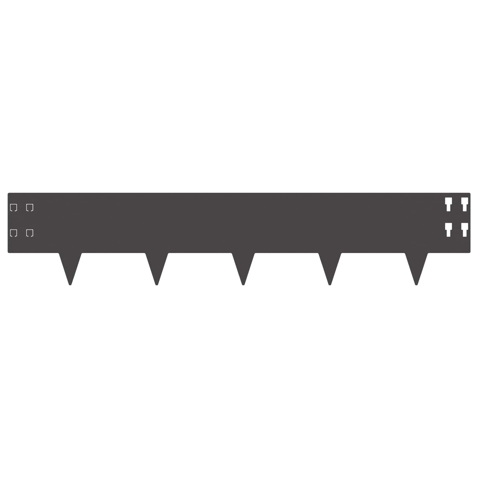 Raseneinfassung 10 pcs 100 x 12 cm Stahl Schwarz