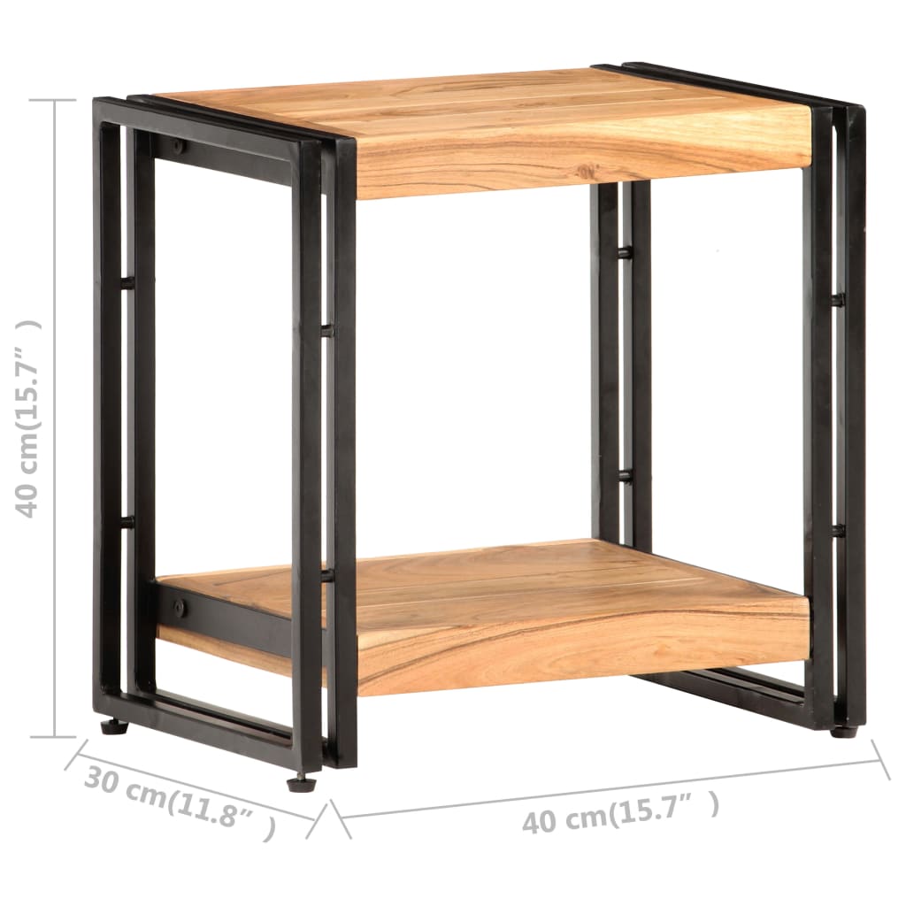 Beistelltisch 40x30x40 cm Raues Mangoholz