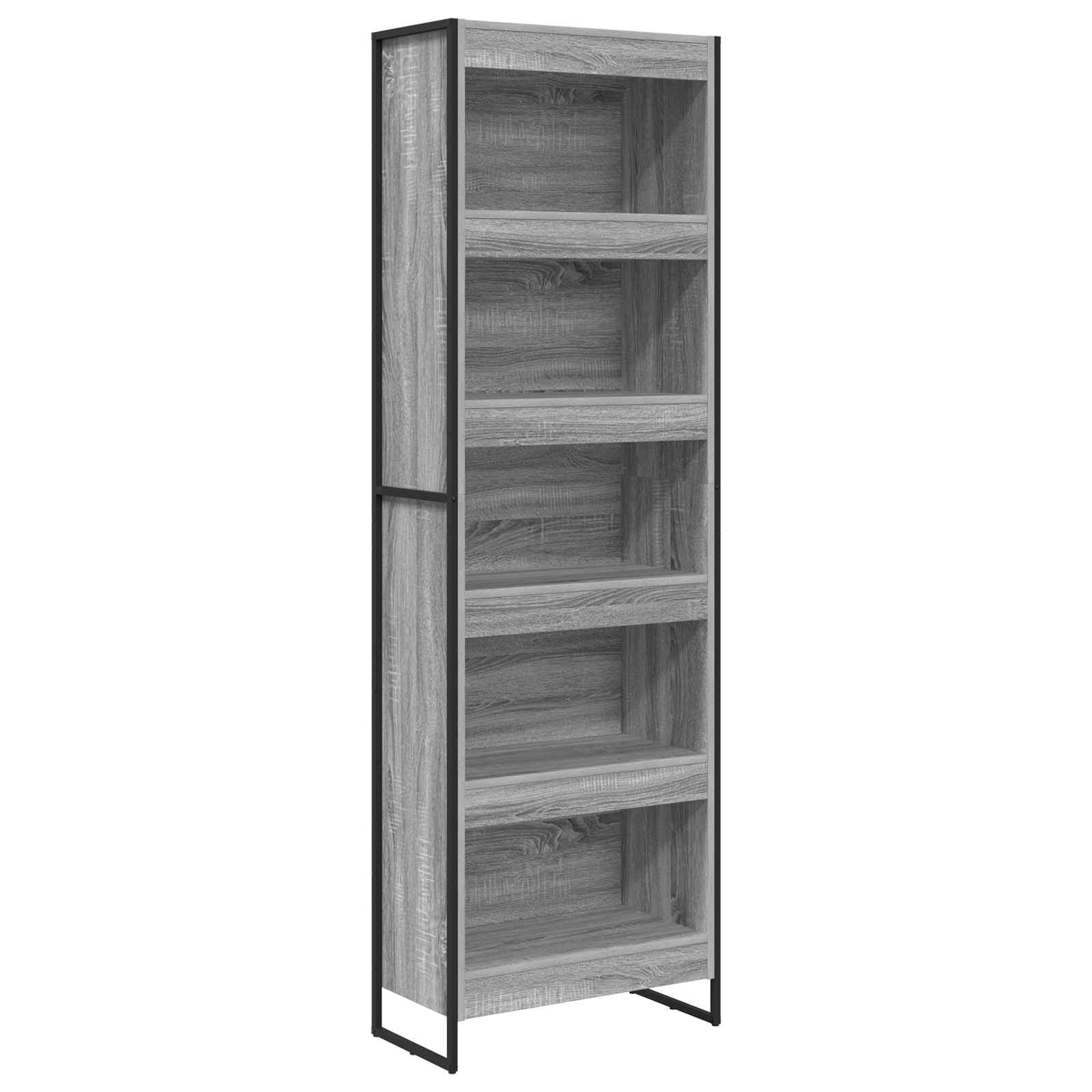 Bücherregal 2 pcs Schwarz Eichen-Optik 60 x 30 x 189,5 cm