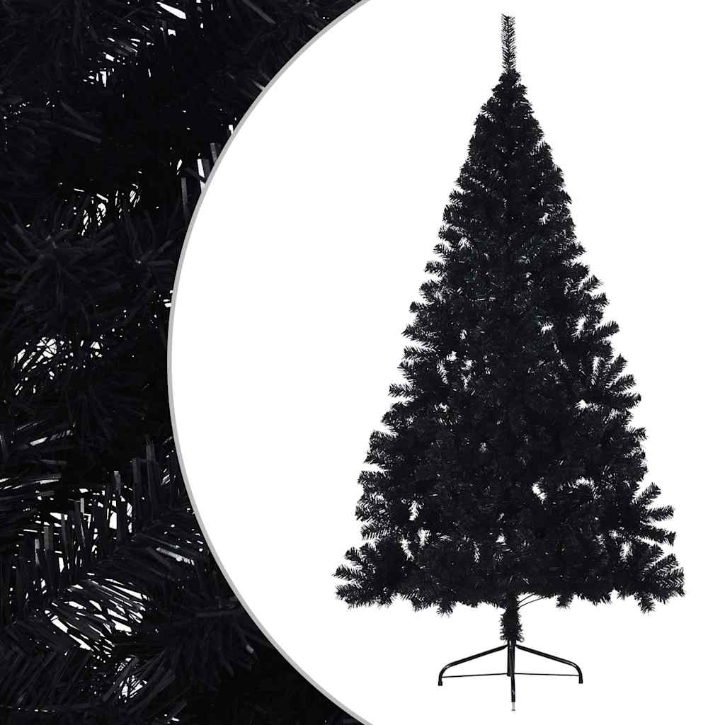 Künstlicher Halb-Weihnachtsbaum mit Ständer Grün 150 cm PVC