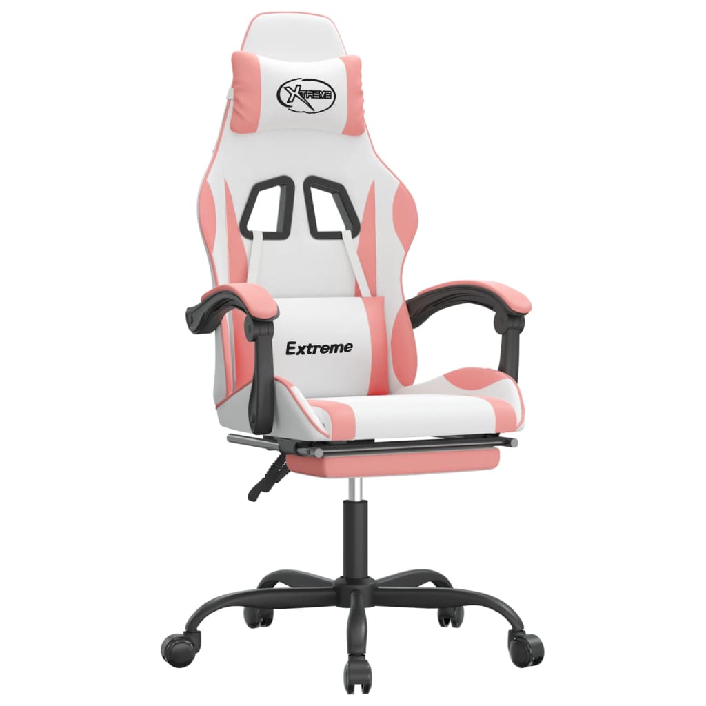 Gaming-Stuhl Drehbar Schwarz und Grün Kunstleder