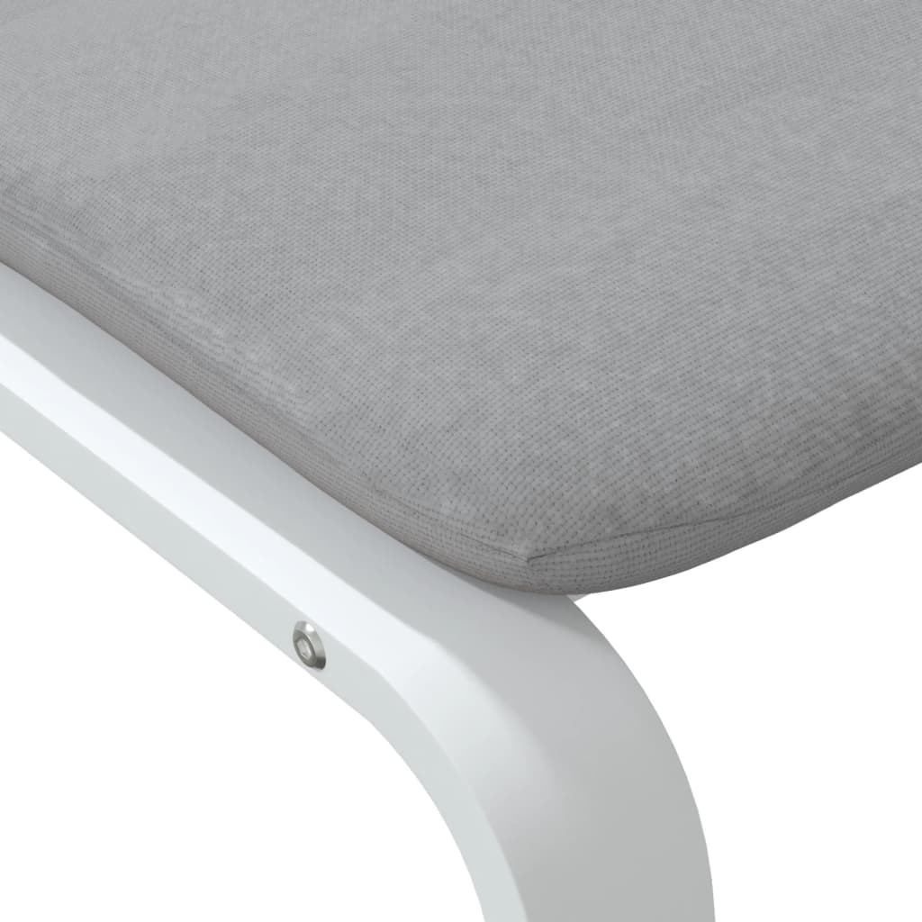 Fußhocker Creme 51x41x40 cm Stoff