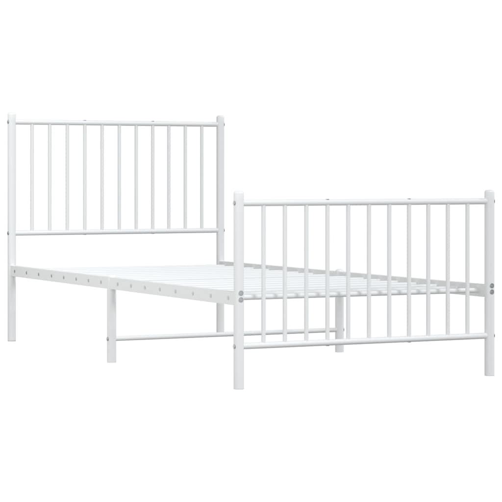 Bettgestell Metall Schwarz 75x190 cm