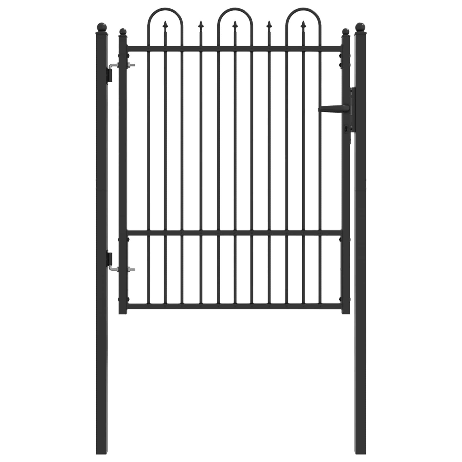 Zauntor HORST 100 x 75 cm Metall Schwarz Abschließbar