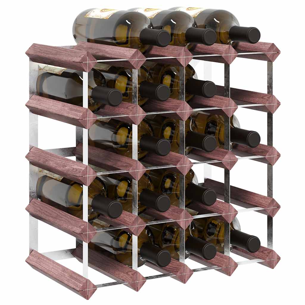 Weinregal für 42 Flaschen Braun Massivholz Kiefer
