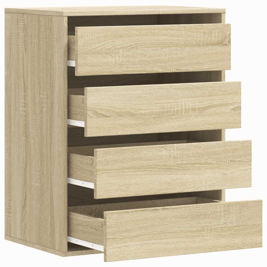 Schubladenschrank Schwarz Eichen-Optik 41 x 40 x 58 cm